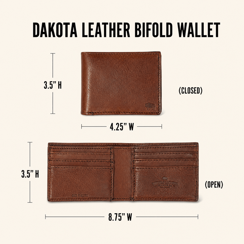 Dakota Leather Bifold Wallet | Chestnut Brown