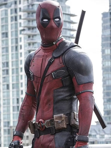 Deadpool and Wolverine 2024 Ryan Reynolds Costume Leather Jacket (Inspired Style)