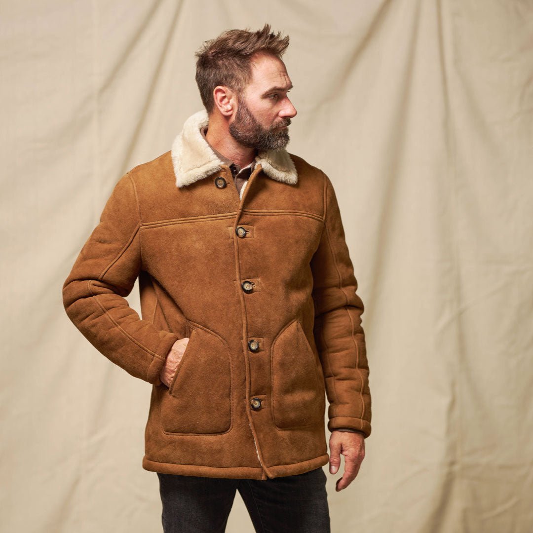 Durango Shearling Barn Coat | Saddle Tan