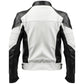 Men's White Biker Leather Jacket