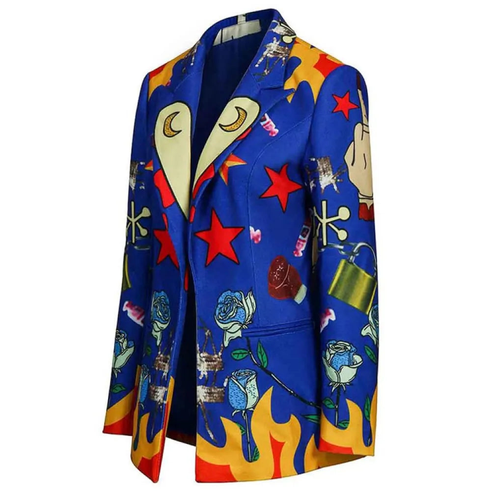 Birds Of Prey Harley Quinn Blue Blazer (Inspired Style)