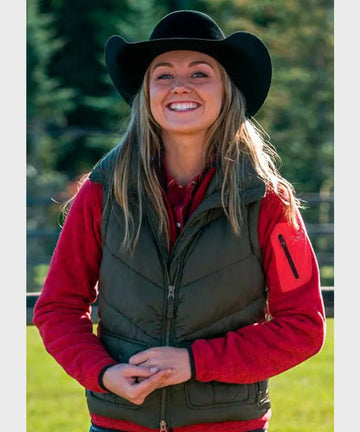 Heartland Amber Marshall Green Vest (Inspired Style)