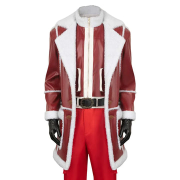 JK Simmons Red One Santa Clause Leather Coat