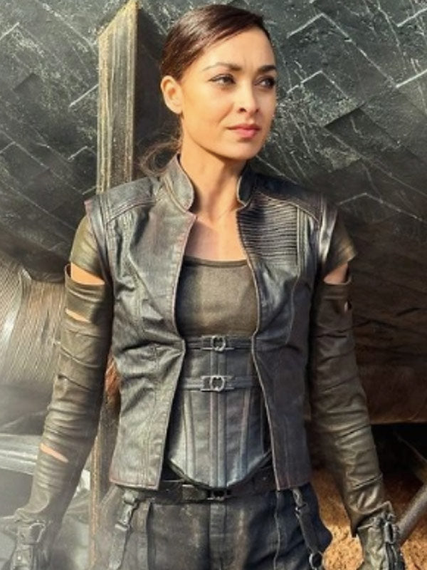 Jade Lye Deadpool & Wolverine Black Leather Vest (Inspired Style)