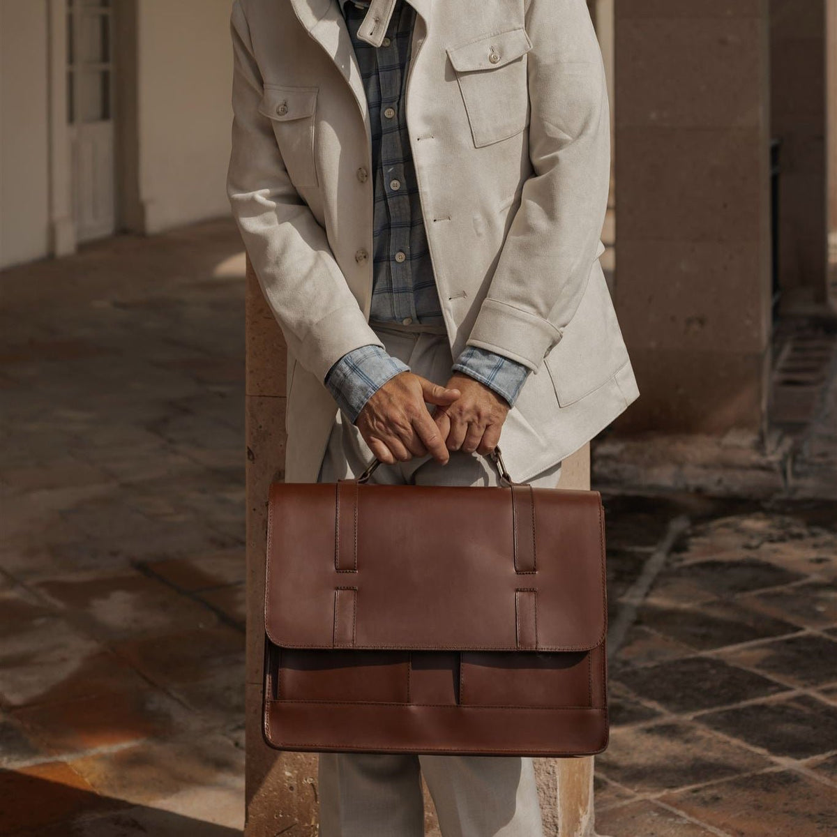 Jefferson Messenger Bag | Mahogany
