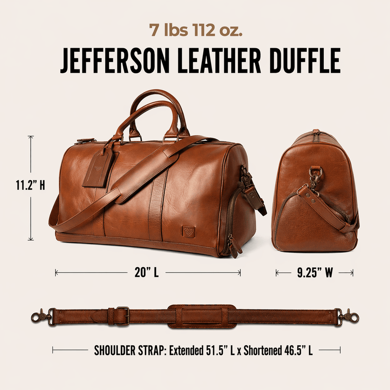 Jefferson Leather Duffle Bag | Elderwood