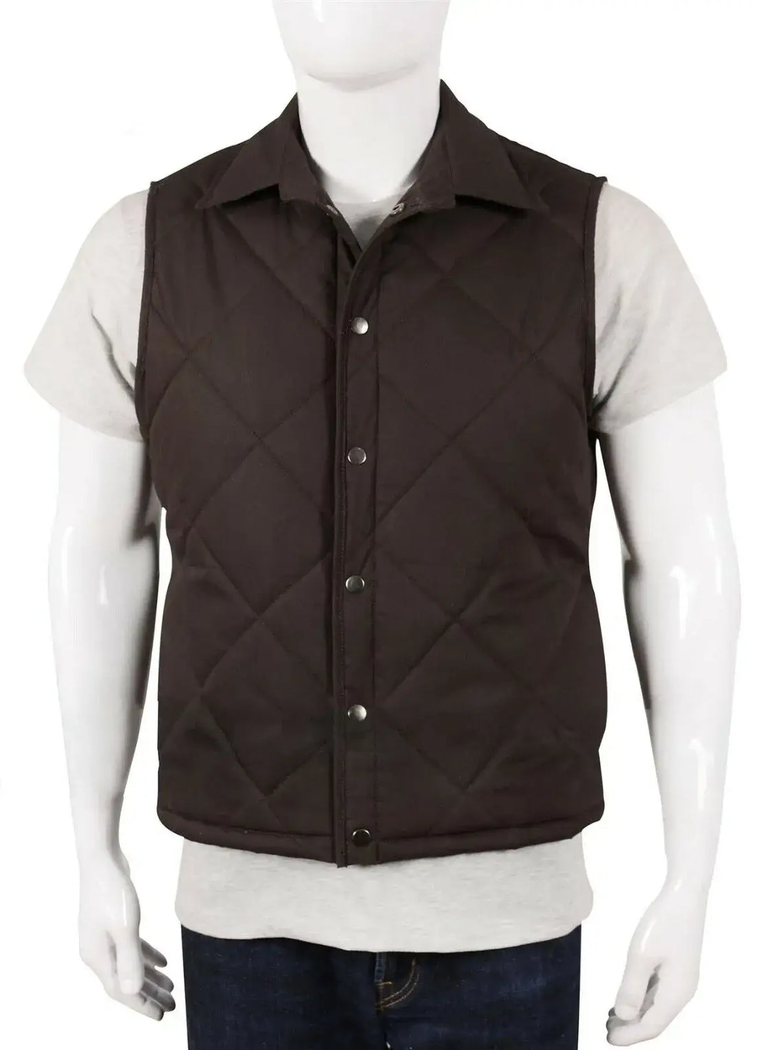 John Dutton Brown Quilted Vest Yellowstone (Inspired Style)
