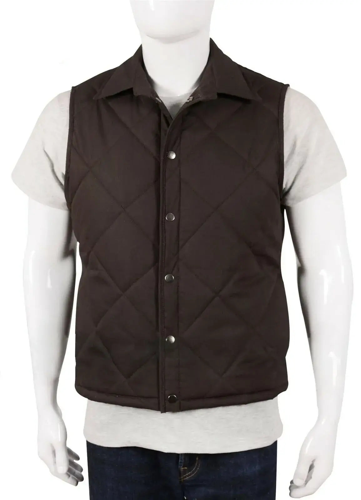 John Dutton Brown Quilted Vest Yellowstone (Inspired Style)