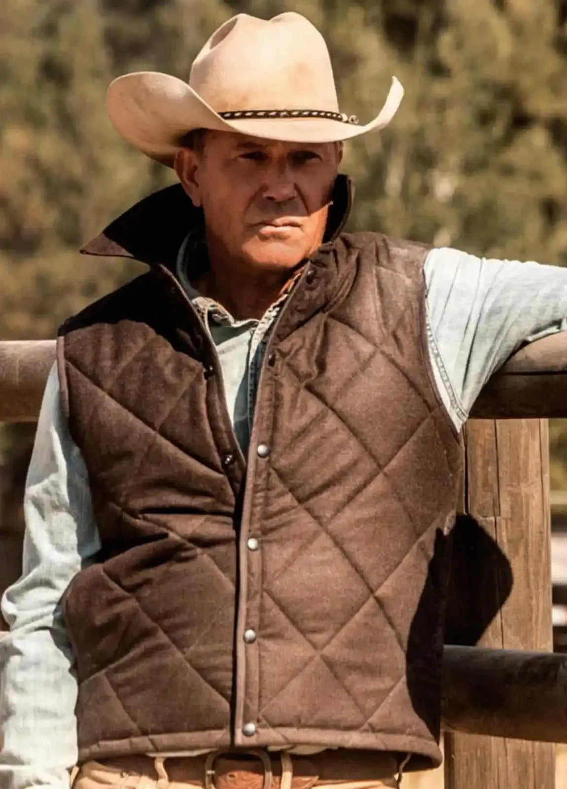 John Dutton Brown Quilted Vest Yellowstone (Inspired Style)