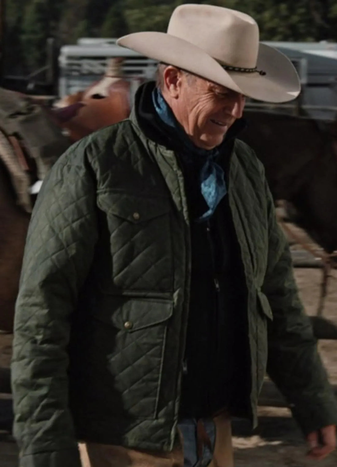 John Dutton Green Quilted Jacket Yellowstone (Inspired Style)