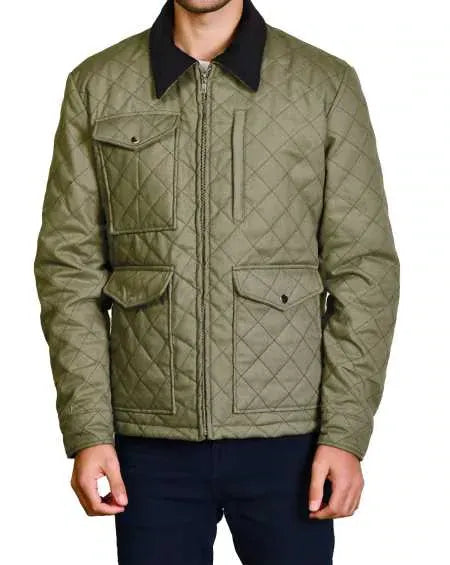 John Dutton Green Quilted Jacket Yellowstone (Inspired Style)