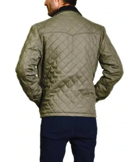 John Dutton Green Quilted Jacket Yellowstone (Inspired Style)