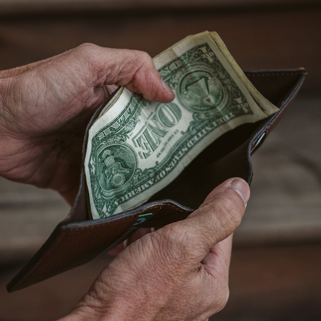 Limited Edition Roosevelt Leather Trifold Wallet | Buffalo Grain