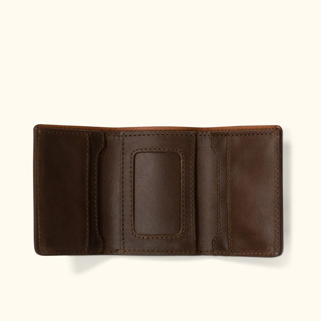 Roosevelt Leather Trifold Wallet | Dark Briar