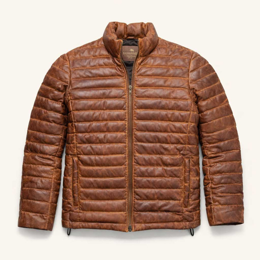 Bridger Leather Down Jacket | Light Brown