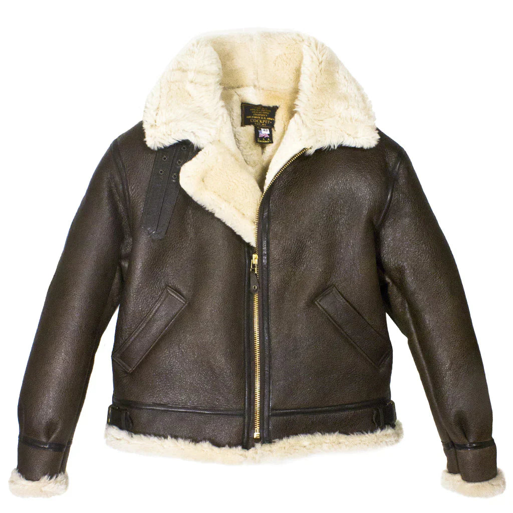 Men's Genuine Sheepskin B3 Bomber Jacket