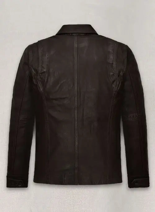 Men’s Ross Ackles Supernatural Season 7 Dark Brown Leather Jacket