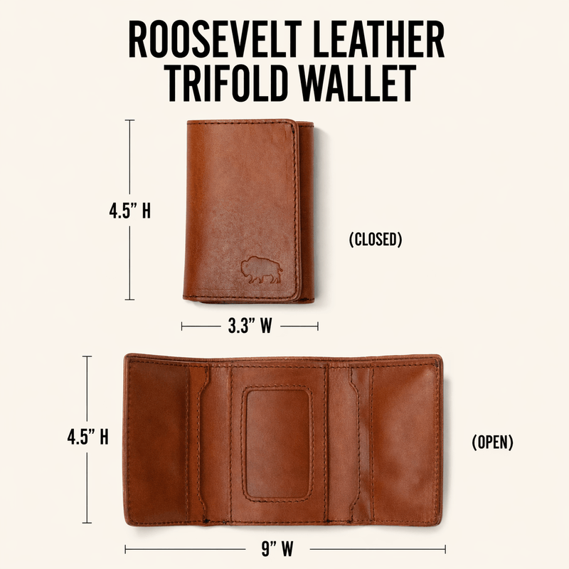 Roosevelt Leather Trifold Wallet | Autumn Brown