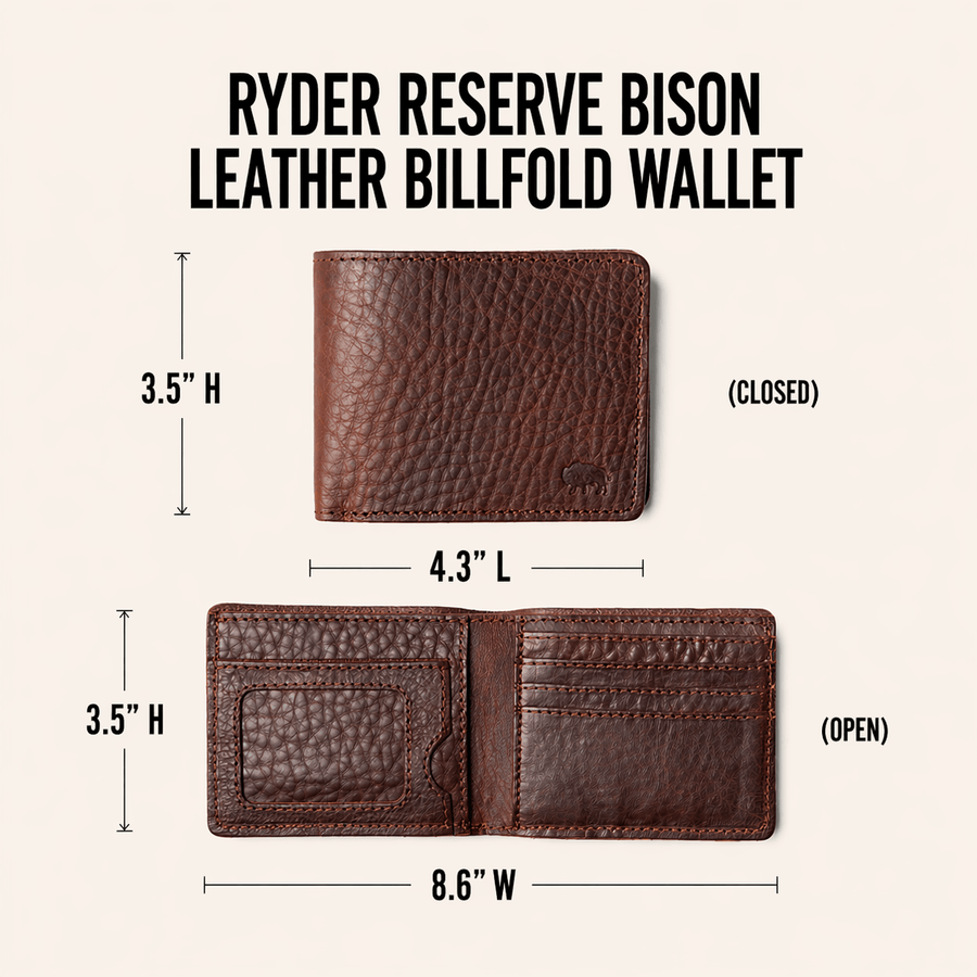 Ryder Reserve Bison Leather Billfold Wallet | Brown