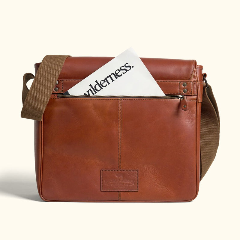Roosevelt Buffalo Leather Satchel Messenger Bag | Amber Brown