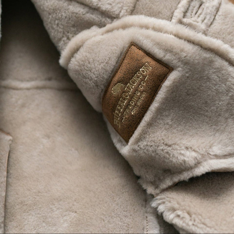 Big Sky Shearling Leather Blazer | Gray Sand