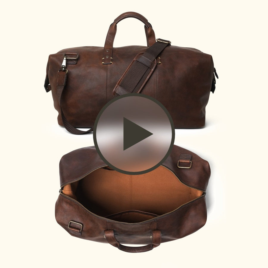 Walker Leather Weekend Bag | Vintage Oak  |  Duffle Bag