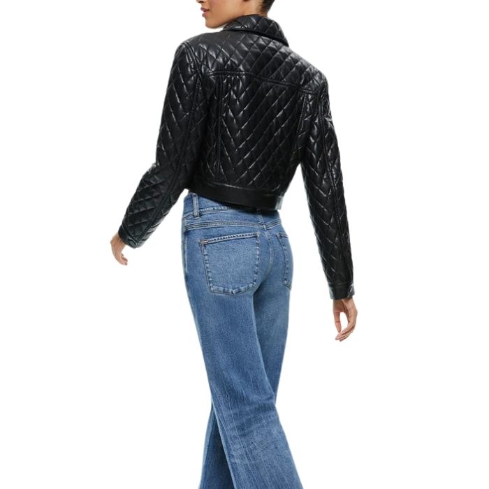 Women's Diamond Quilted Design Original Cropped Jacket