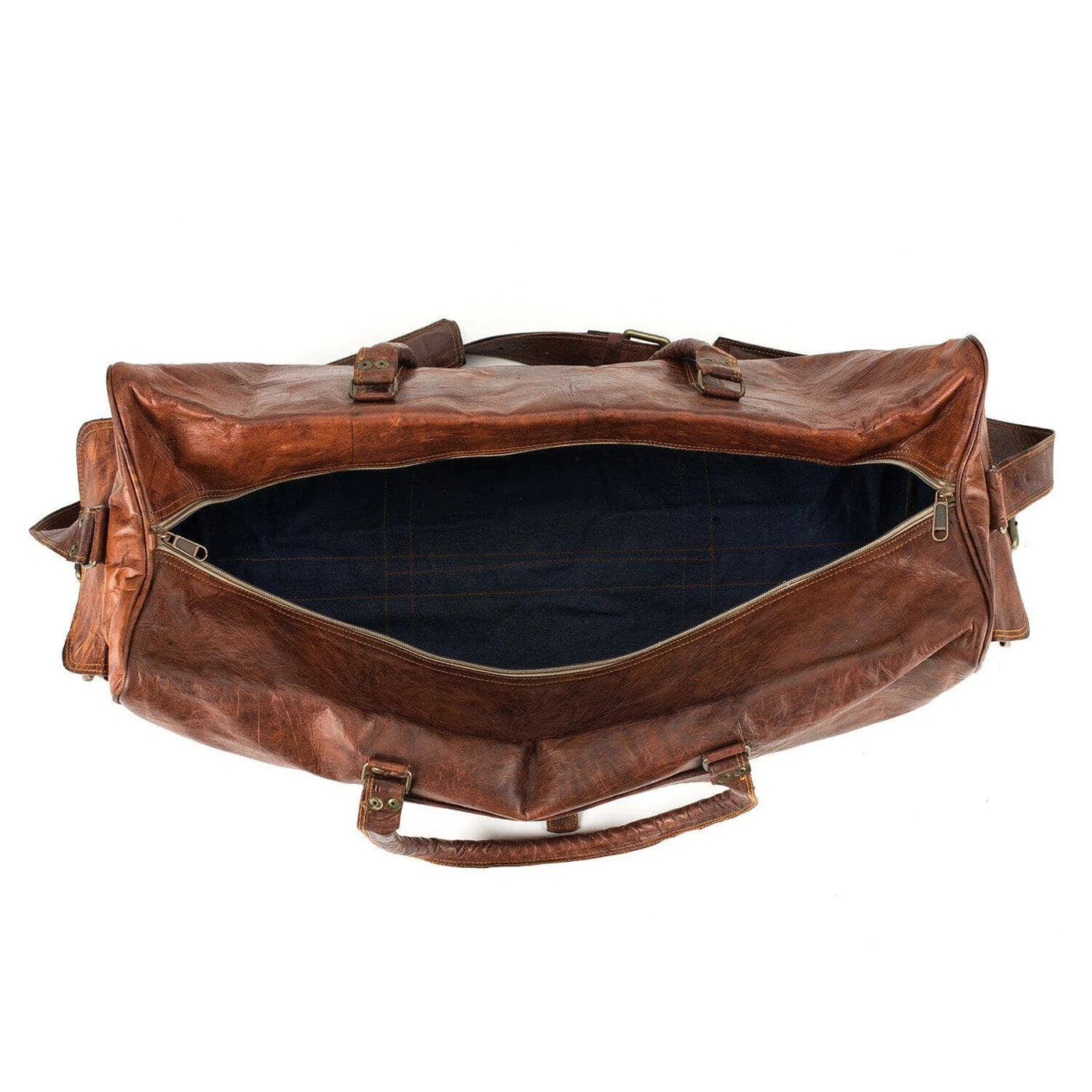 Large Vintage Leather Duffel Bag