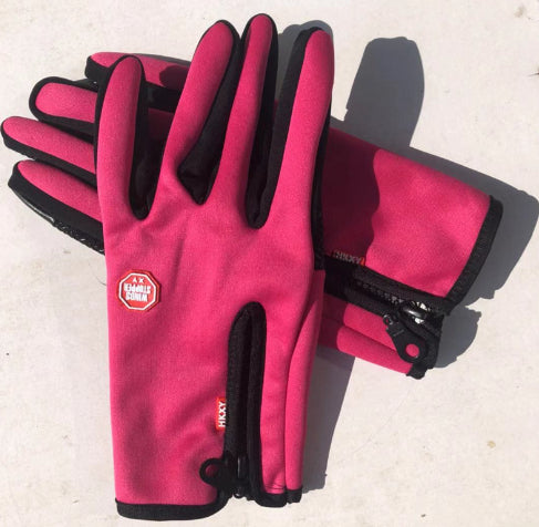 Full Finger Touch Screen Zipper Ski Gloves