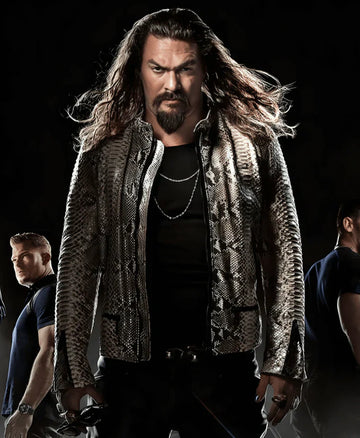 Fast X 2023 Jason Momoa Snake Print Leather Jacket (Inspired Style)