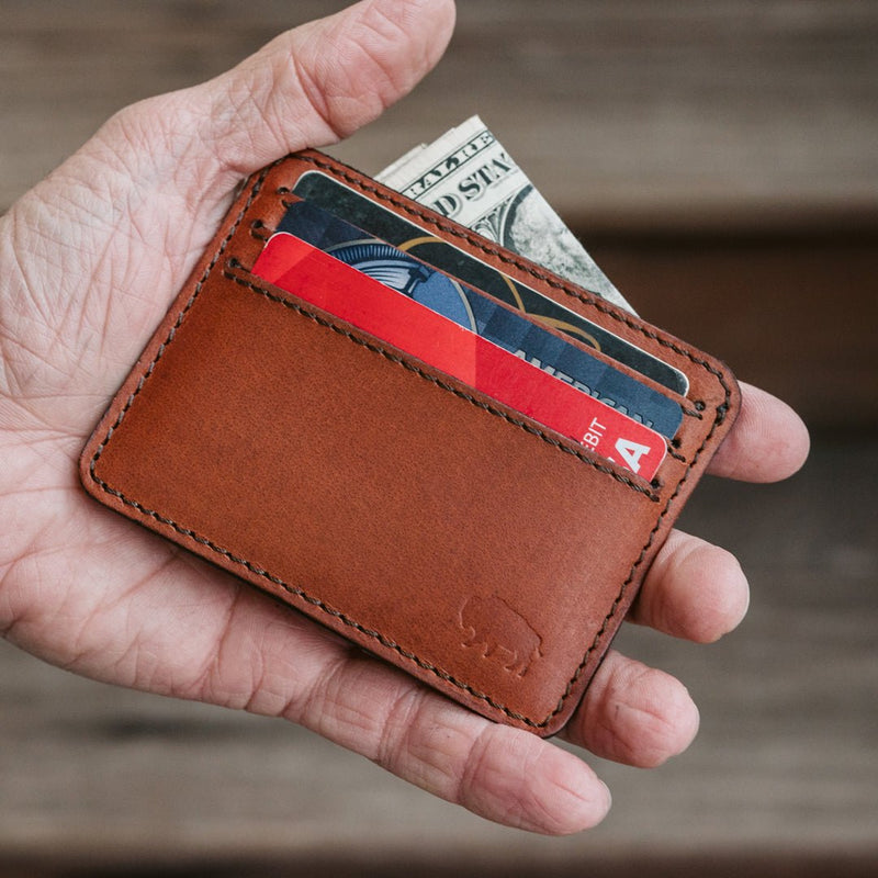 Roosevelt Leather Slim ID Wallet | Amber Brown
