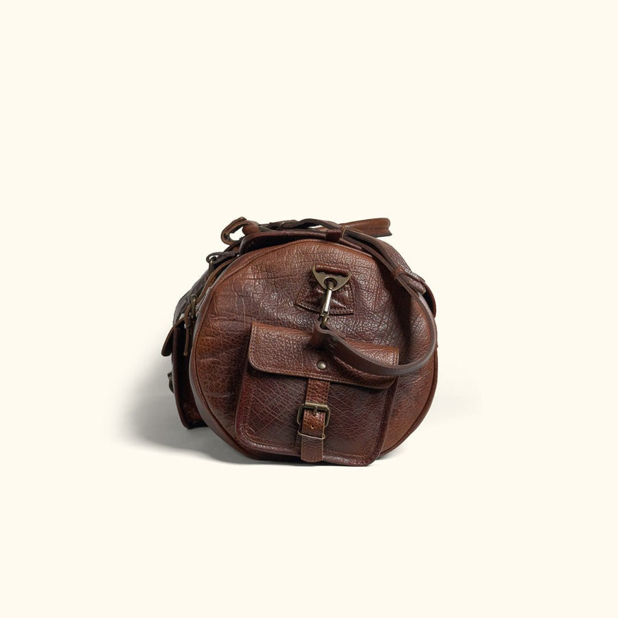 Limited Edition Roosevelt Buffalo Leather Travel Duffle Bag | Buffalo Grain