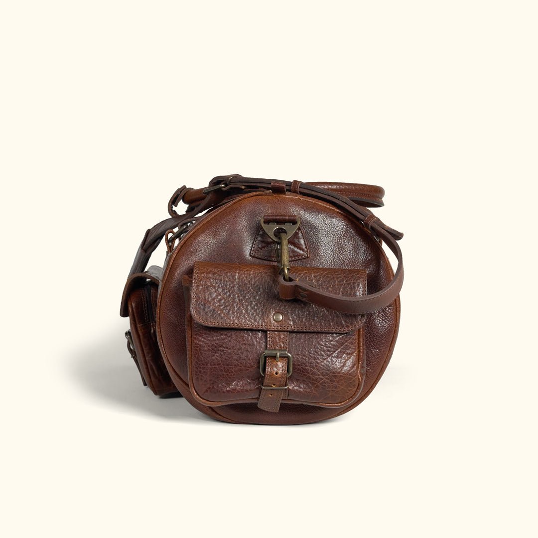 Limited Edition Roosevelt Buffalo Leather Duffle Bag | Buffalo Grain