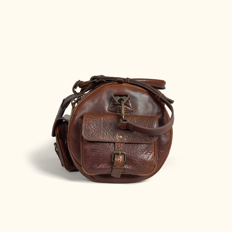 Limited Edition Roosevelt Buffalo Leather Duffle Bag | Buffalo Grain