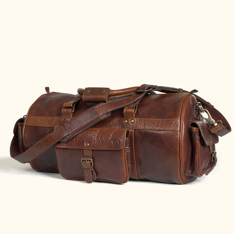 Limited Edition Roosevelt Buffalo Leather Duffle Bag | Buffalo Grain
