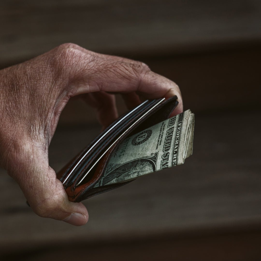 Roosevelt Leather Slim ID Wallet | Amber Brown