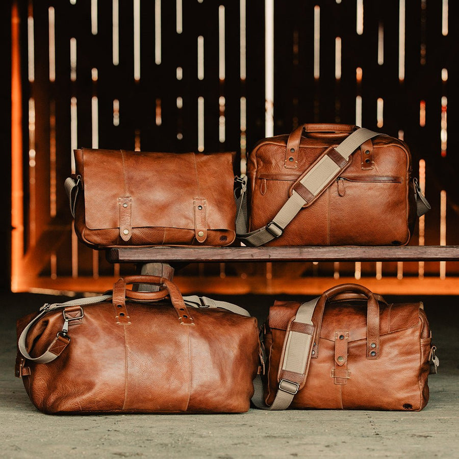 Walker Leather Weekend Bag | Rustic Tan  |  Duffle Bag