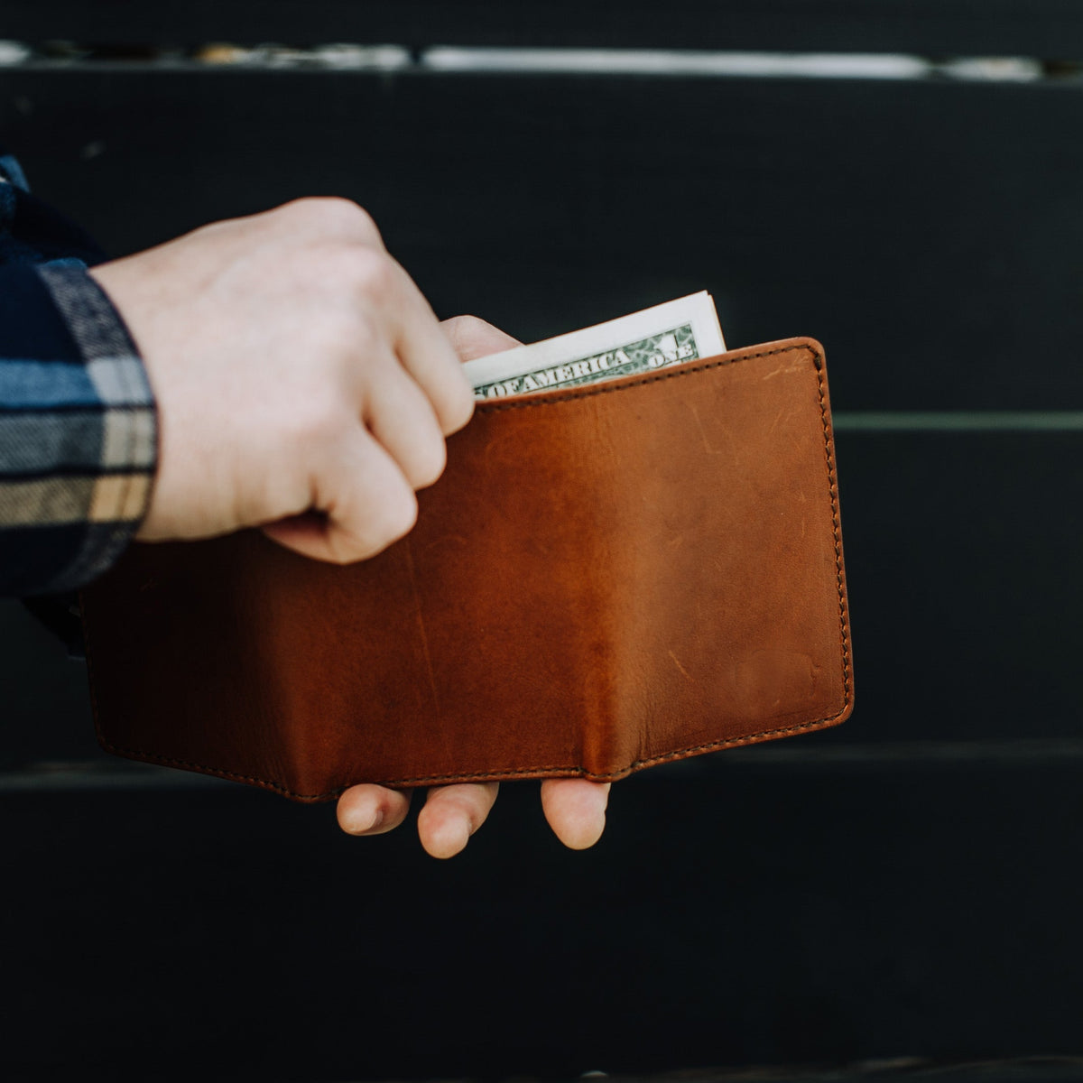 Roosevelt Leather Trifold Wallet | Autumn Brown
