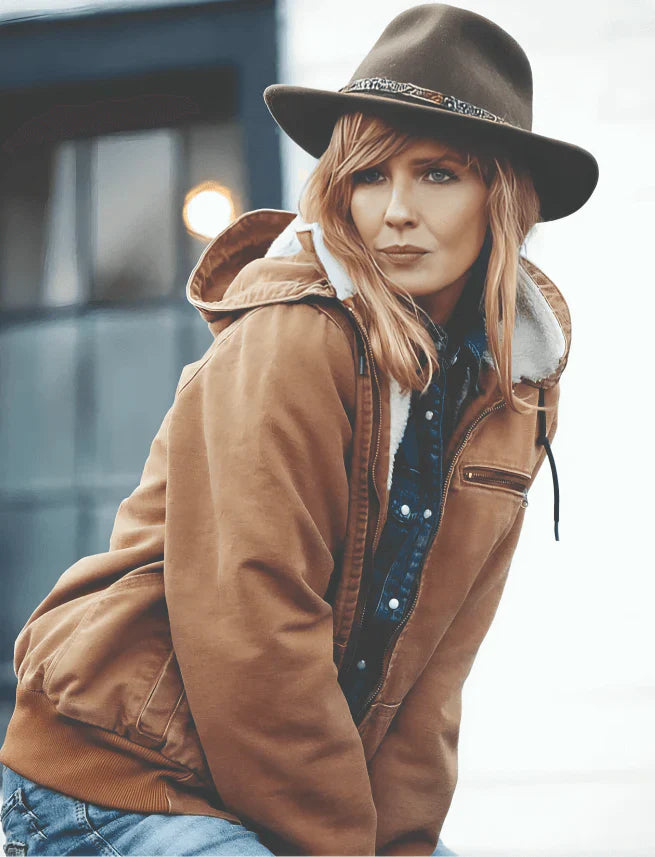 Kelly Reilly Yellowstone Beth Dutton Hoodie Jacket (Inspired Style)
