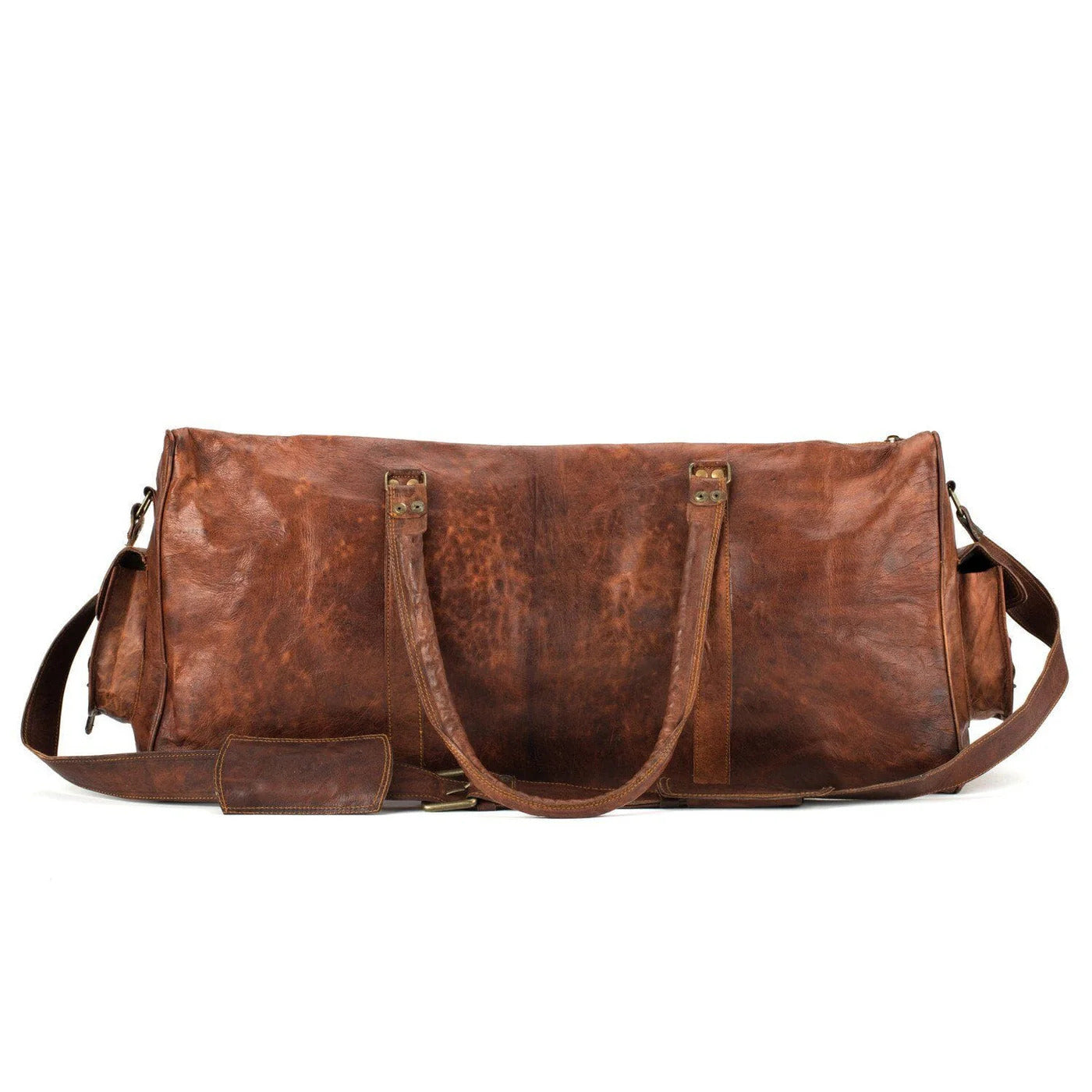 Large Vintage Leather Duffel Bag