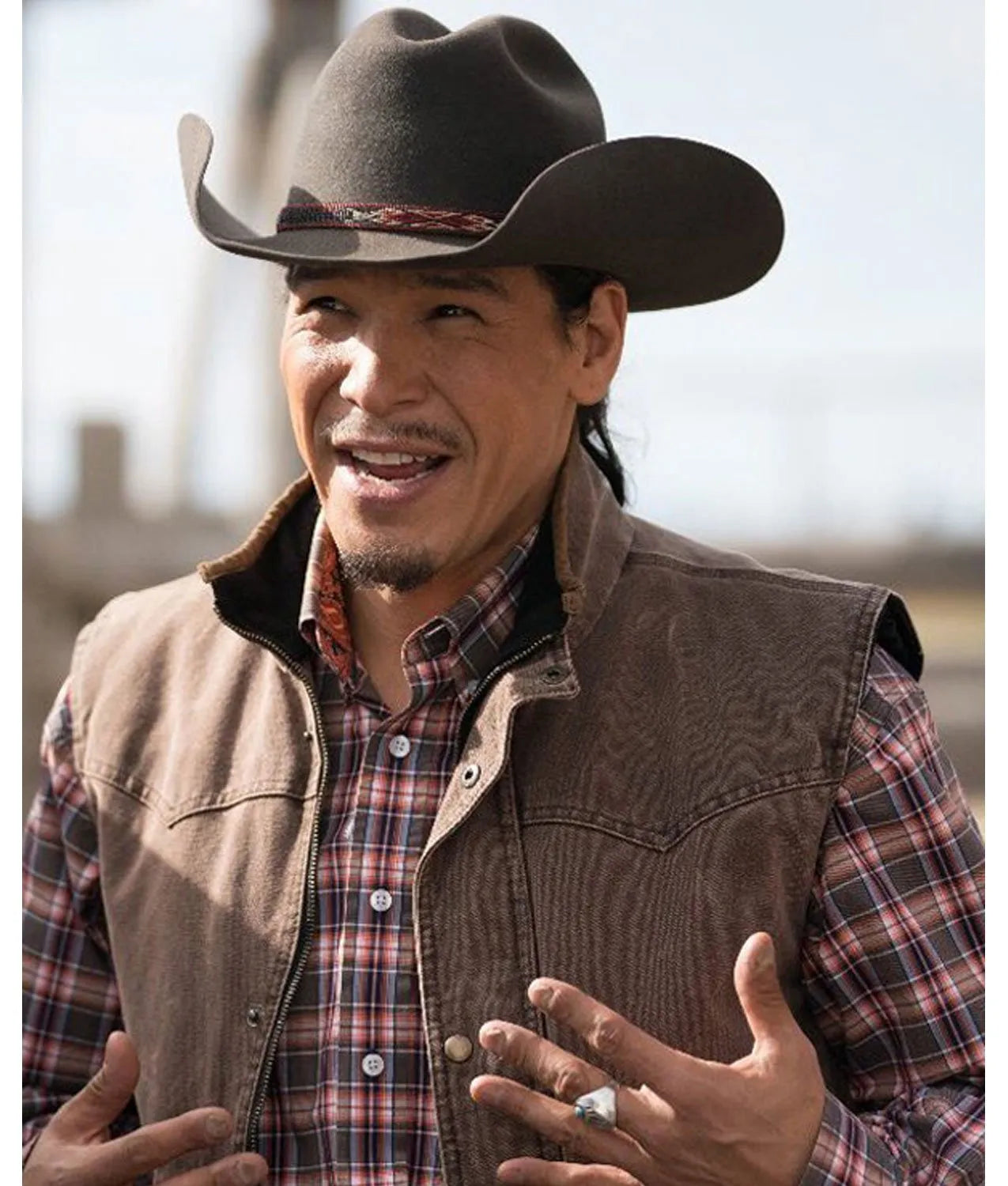 Heartland Nathaniel Arcand Brown Vest (Inspired Style)