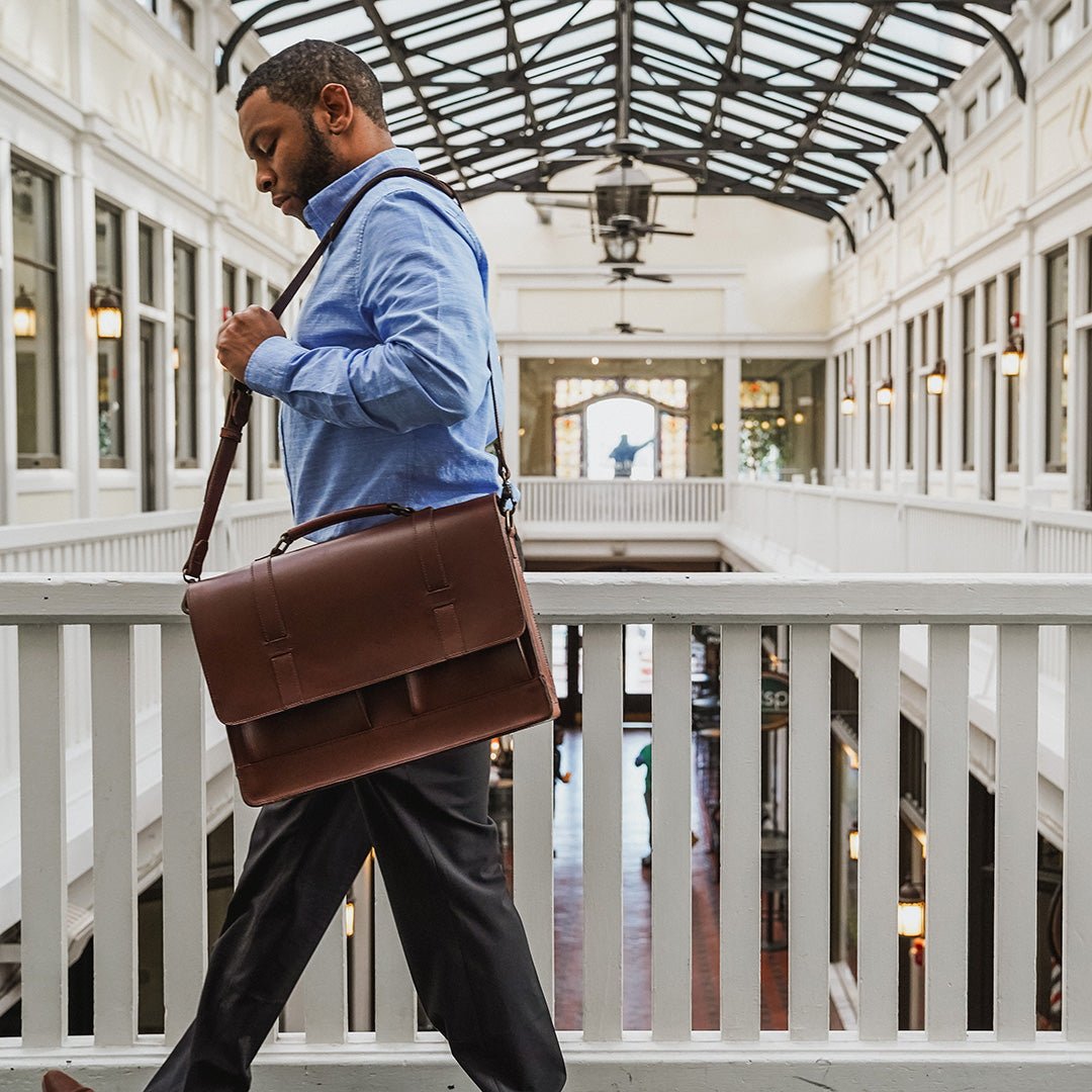 Jefferson Messenger Bag | Mahogany
