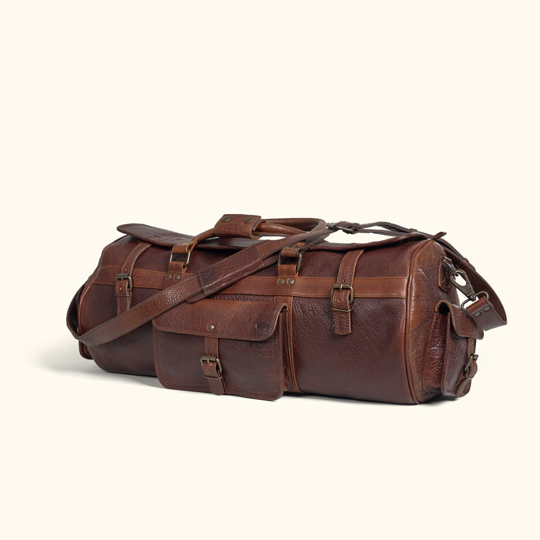 Limited Edition Roosevelt Buffalo Leather Travel Duffle Bag | Buffalo Grain