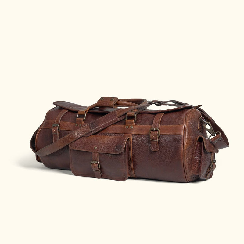 Limited Edition Roosevelt Buffalo Leather Travel Duffle Bag | Buffalo Grain