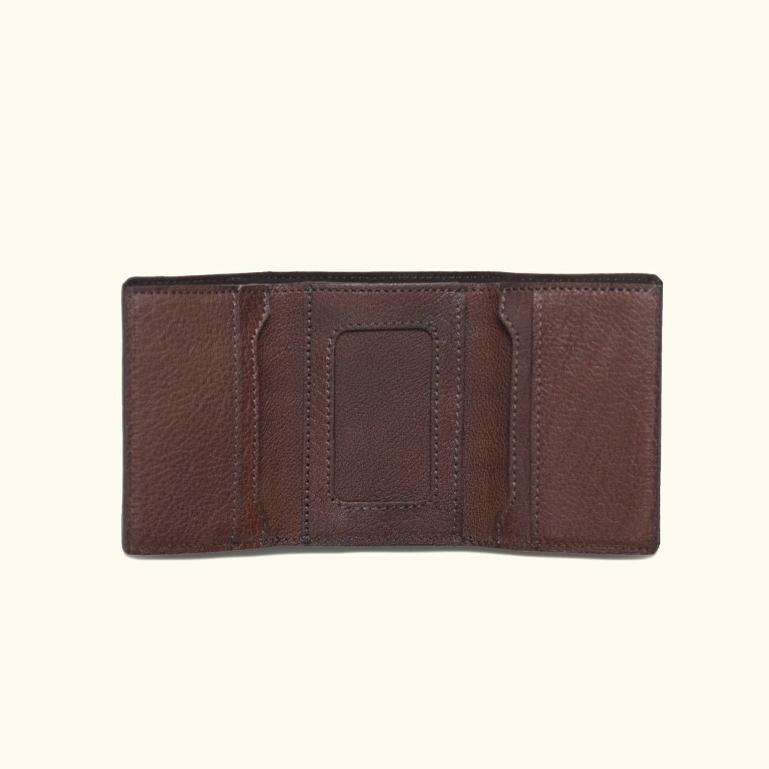 Limited Edition Roosevelt Leather Trifold Wallet | Buffalo Grain