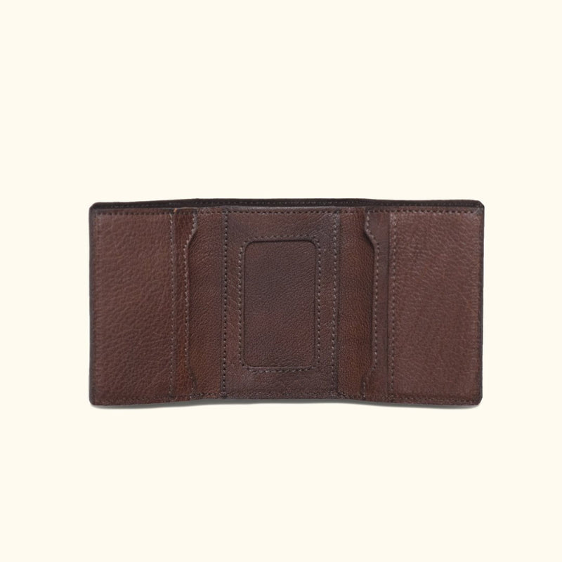 Limited Edition Roosevelt Leather Trifold Wallet | Buffalo Grain