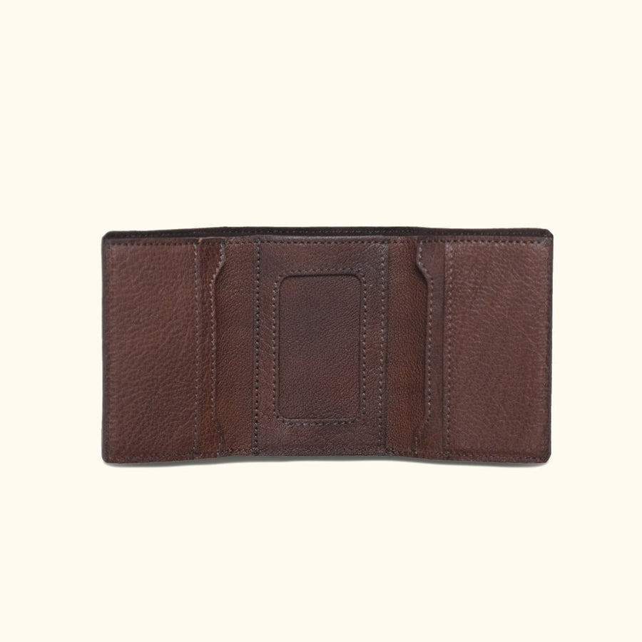 Limited Edition Roosevelt Leather Trifold Wallet | Buffalo Grain