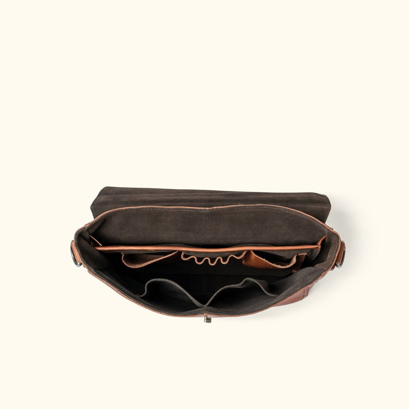 Limited Edition Roosevelt Leather Laptop Messenger Bag | Buffalo Grain