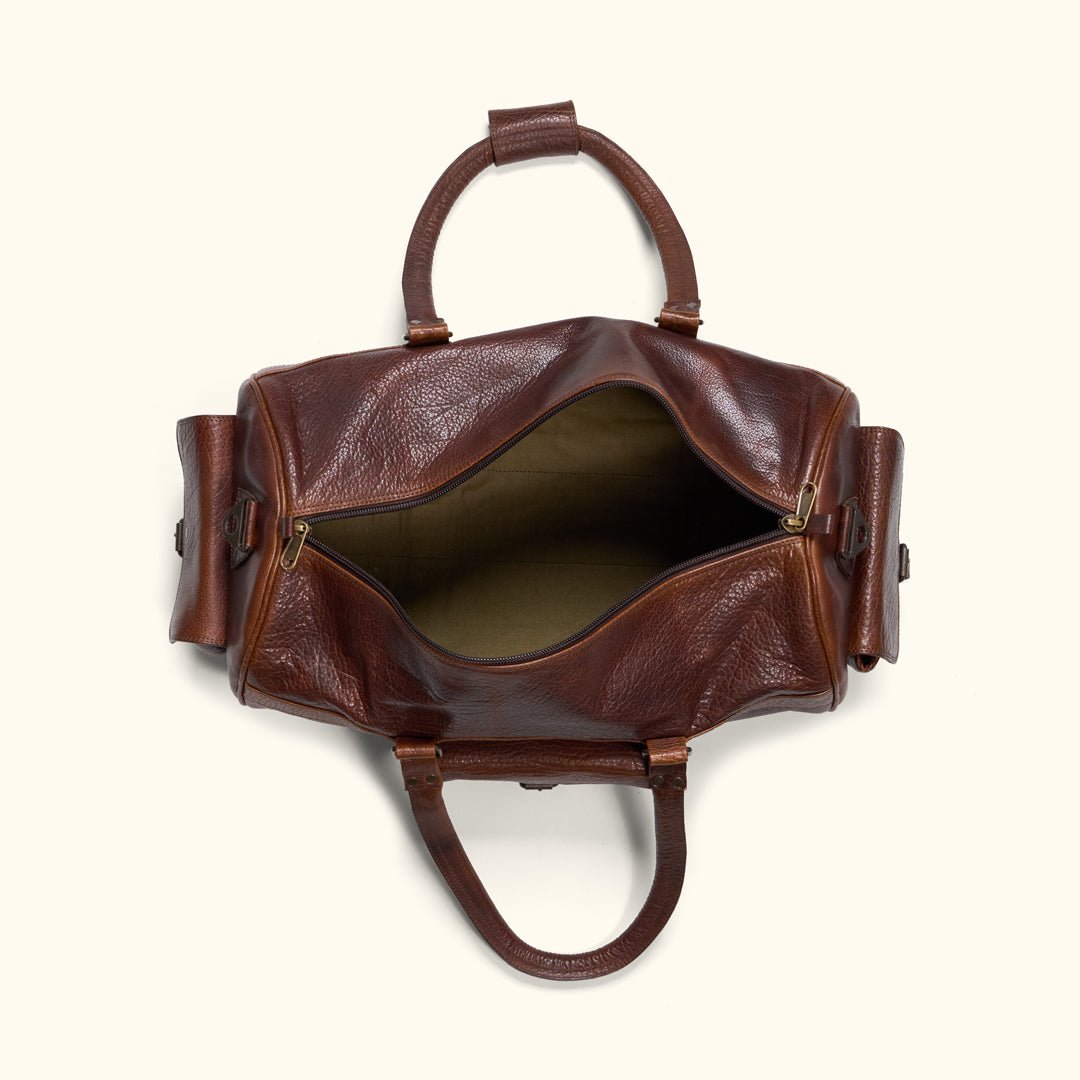 Limited Edition Roosevelt Buffalo Leather Duffle Bag | Buffalo Grain