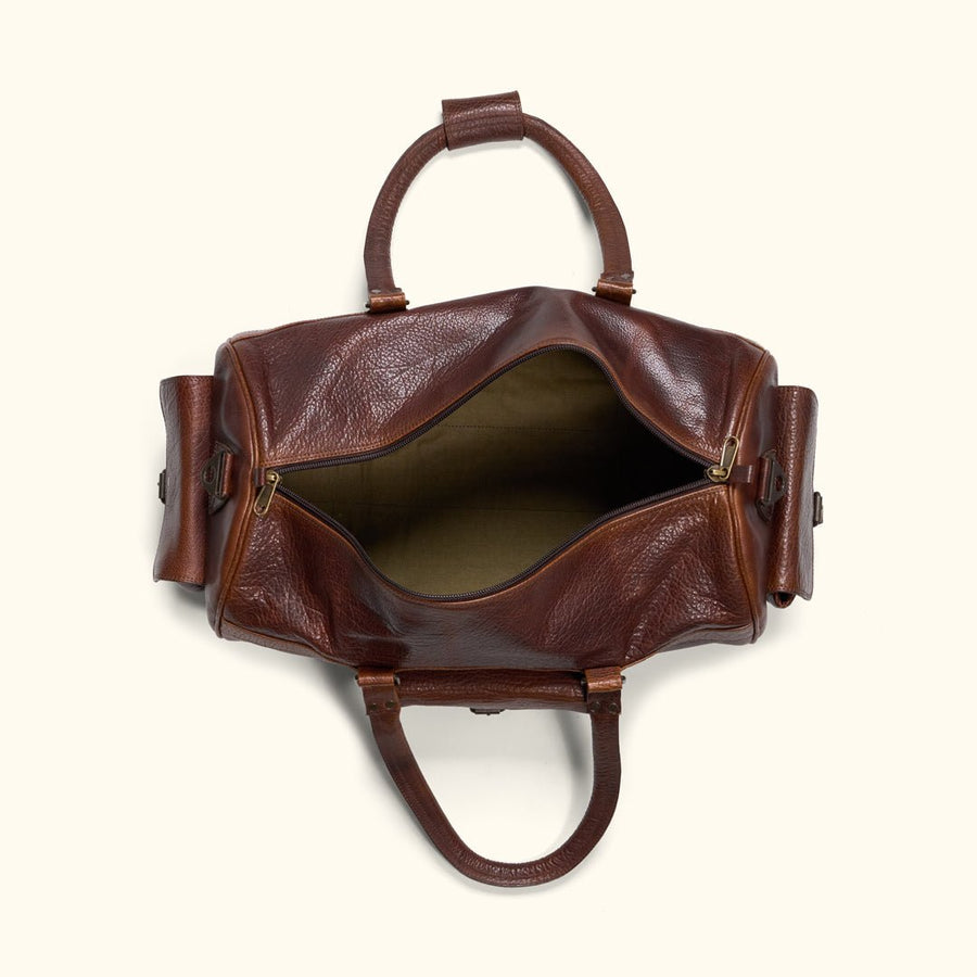 Limited Edition Roosevelt Buffalo Leather Duffle Bag | Buffalo Grain